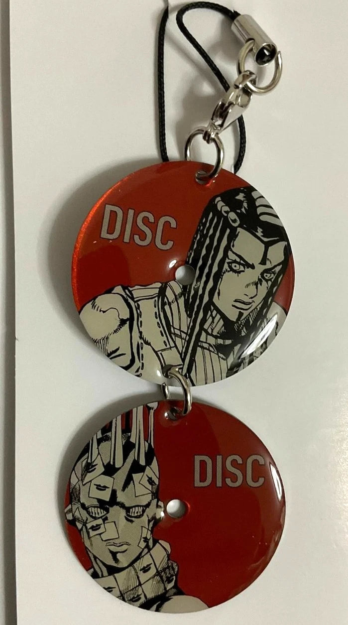 JOJO Stone Ocean DISC Metal Keychain Strap Ermes Costello Kiss