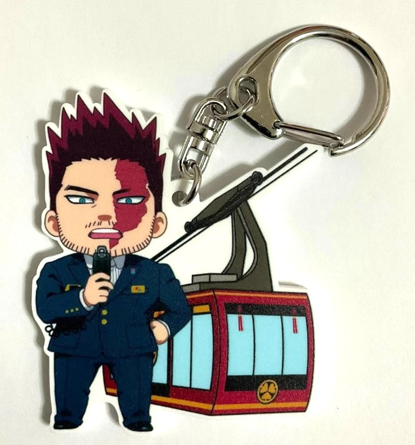 My Hero Academia x Shizutetsu Rubber Keychain Strap Endeavor