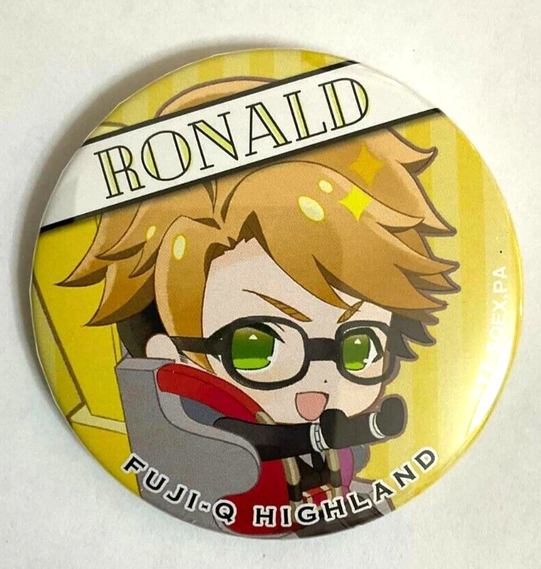 Black Butler Can Badge Button Ronald Knox FujiQ Highland JP