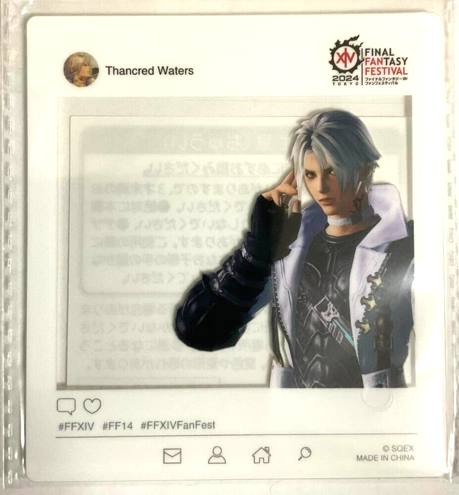 Final Fantasy XIV Fan Festival 2024 SNS Acrylic Clear Card Thancred Waters