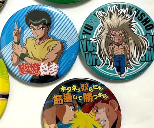 Yu Yu Hakusho Can Badge Button x6 Yusuke Urameshi Mazoku Toguro Kuwabara