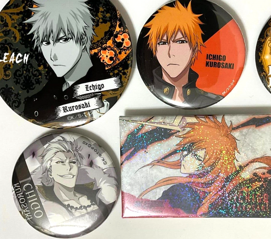 Bleach Can Badge Button Collection x9 Ichigo Kurosaki Rukia Kuchiki
