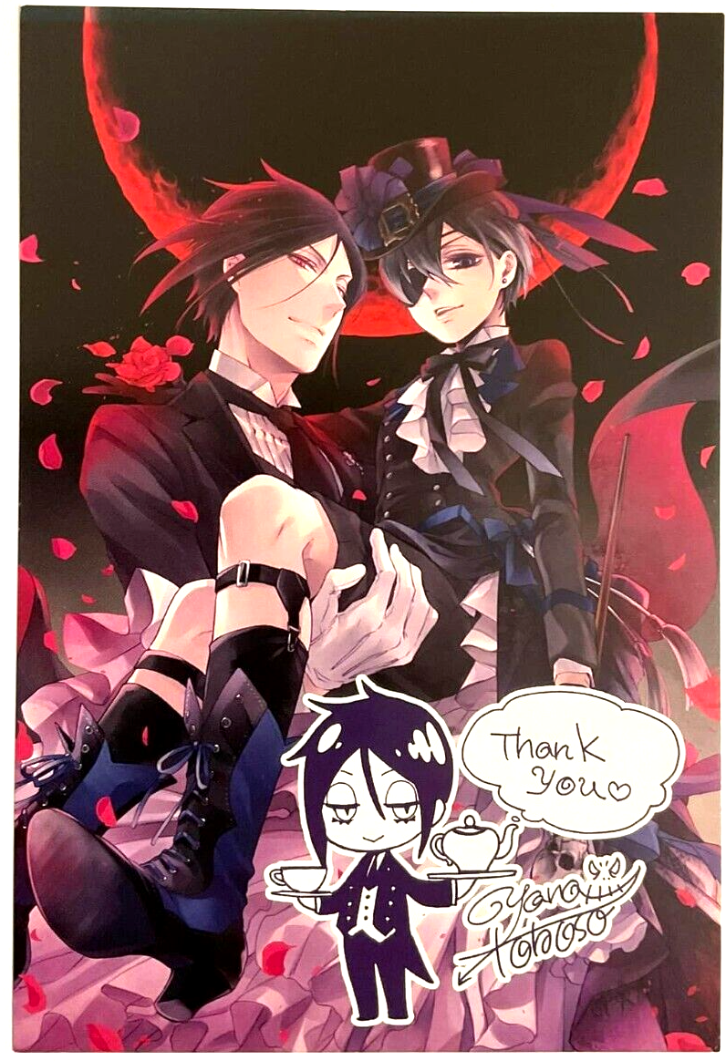 Black Butler Postcard Illustration Ciel Sebastian