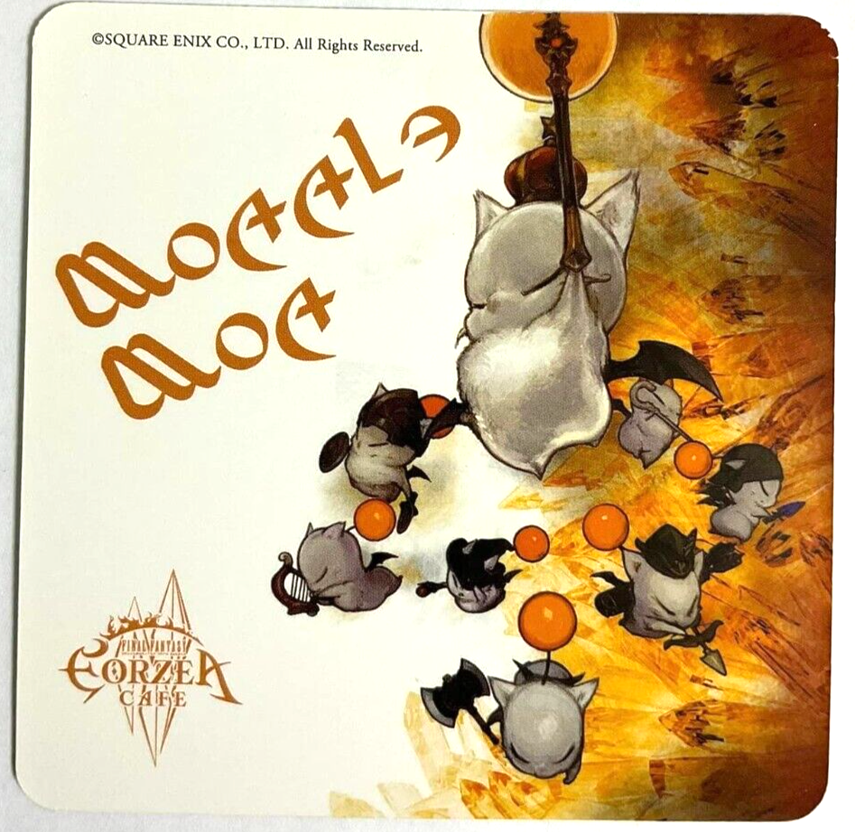 Final Fantasy XIV Primals Coaster Good King Moggle Mog XII Eorzea Cafe