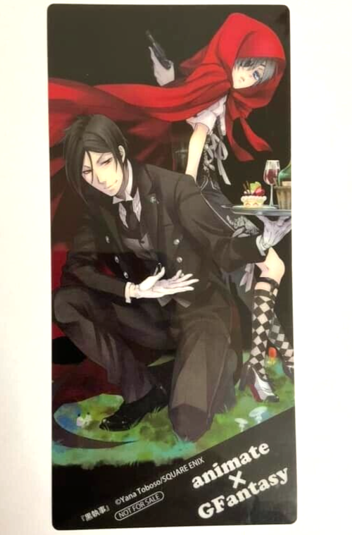 Black Butler x Animate G Fantasy Clear Bookmark Ciel Phantomhive Sebastian