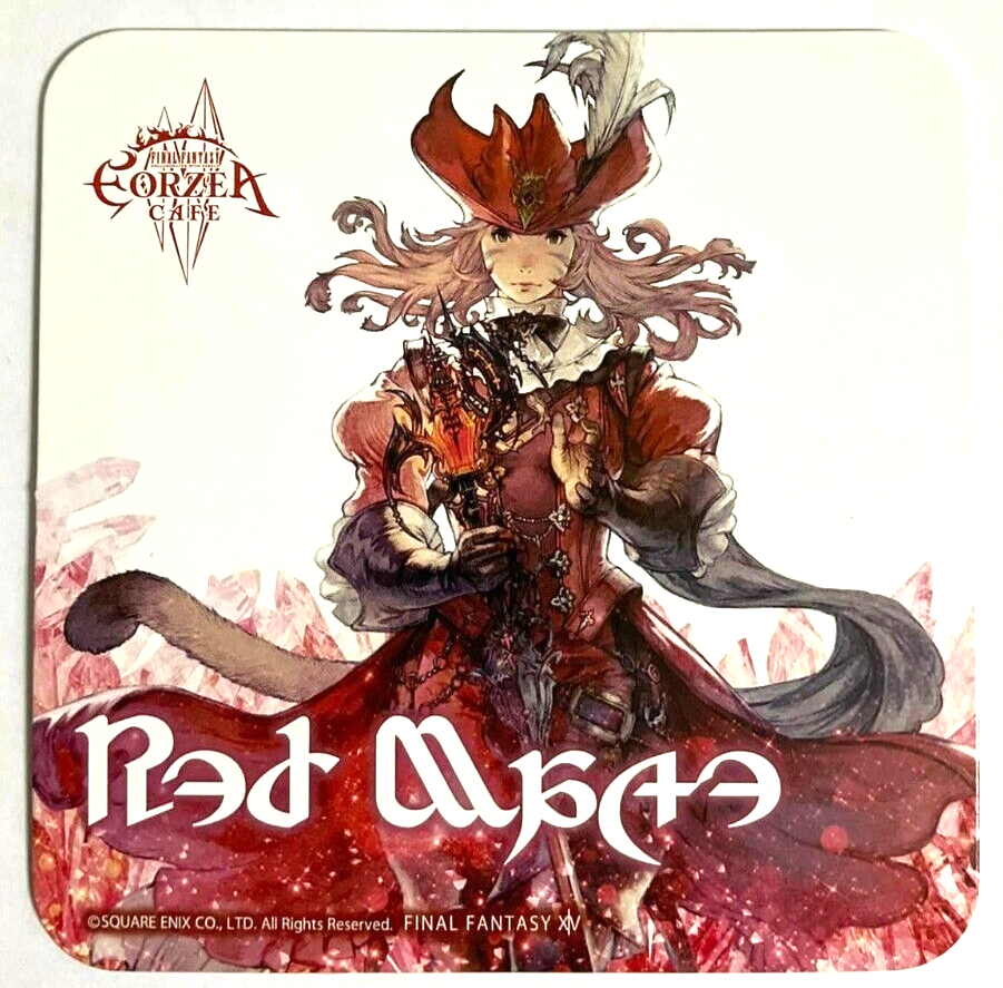 Final Fantasy XIV Job Art Coaster Red Mage Eorzea Cafe