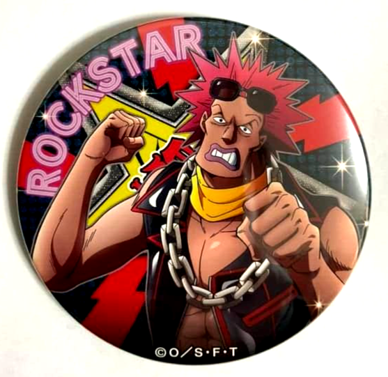 One Piece Yakara MUSIC Can Badge Button Rockstar