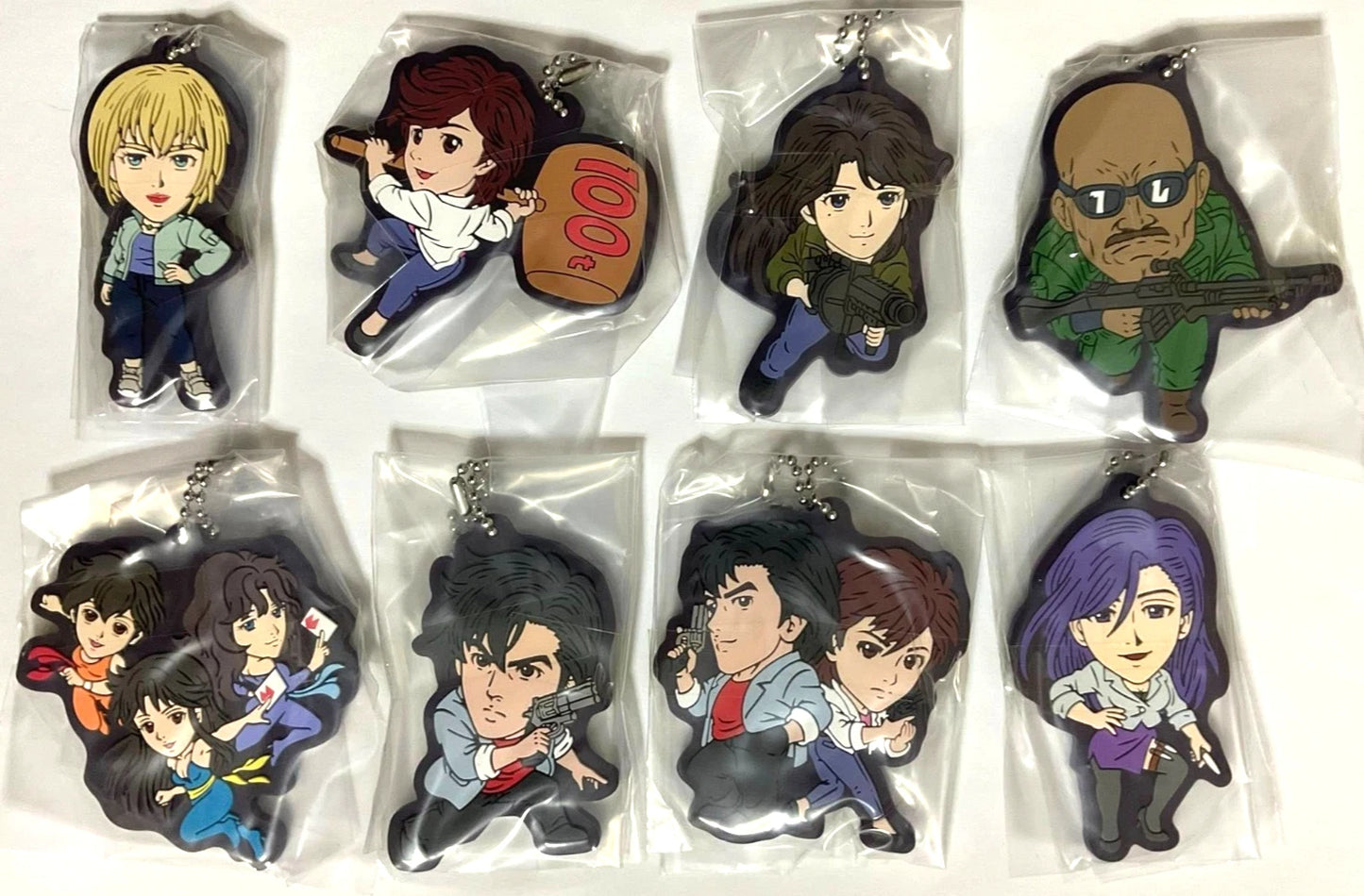 City Hunter Angel Dust Rubber Strap Charm Ryo Saeba Kaori Makimura Saeko Nogami