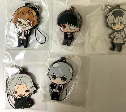 Tokyo Ghoul Rubber Strap Mascot x8 Haise Sasaki Ken Kaneki Nishio Nishiki Owl