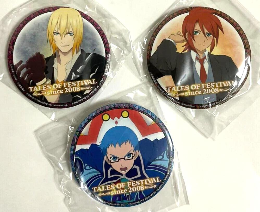 Tales Of Festival 2008 Collection Can Badge Button x3 Luke Eizen Hubert