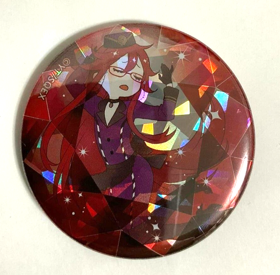 Black Butler Label Funtom Hotel Jewelry Can Badge Button Grell Sutcliff