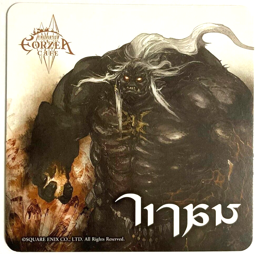 Final Fantasy XIV Primals Coaster Titan Eorzea Cafe