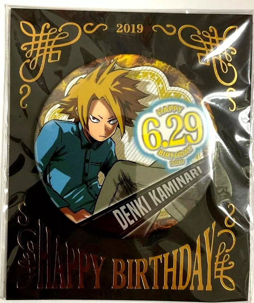My Hero Academia Bday 2019 Can Badge Button Denki Kaminari