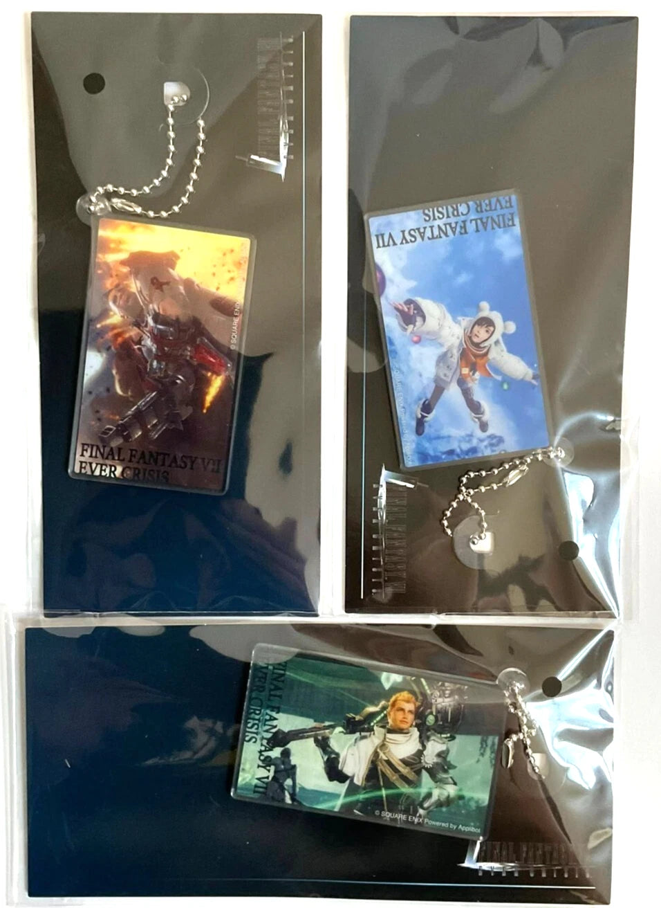 Final Fantasy VII EVER CRISIS ONLINE Kuji Metallic Acrylic Keychain Strap Yuffie Barret Glenn