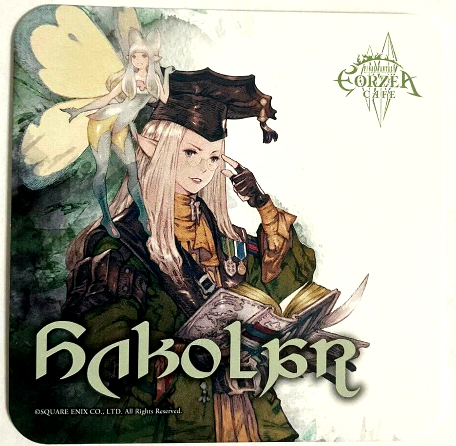 Final Fantasy XIV Job Art Coaster Scholar Eorzea Cafe