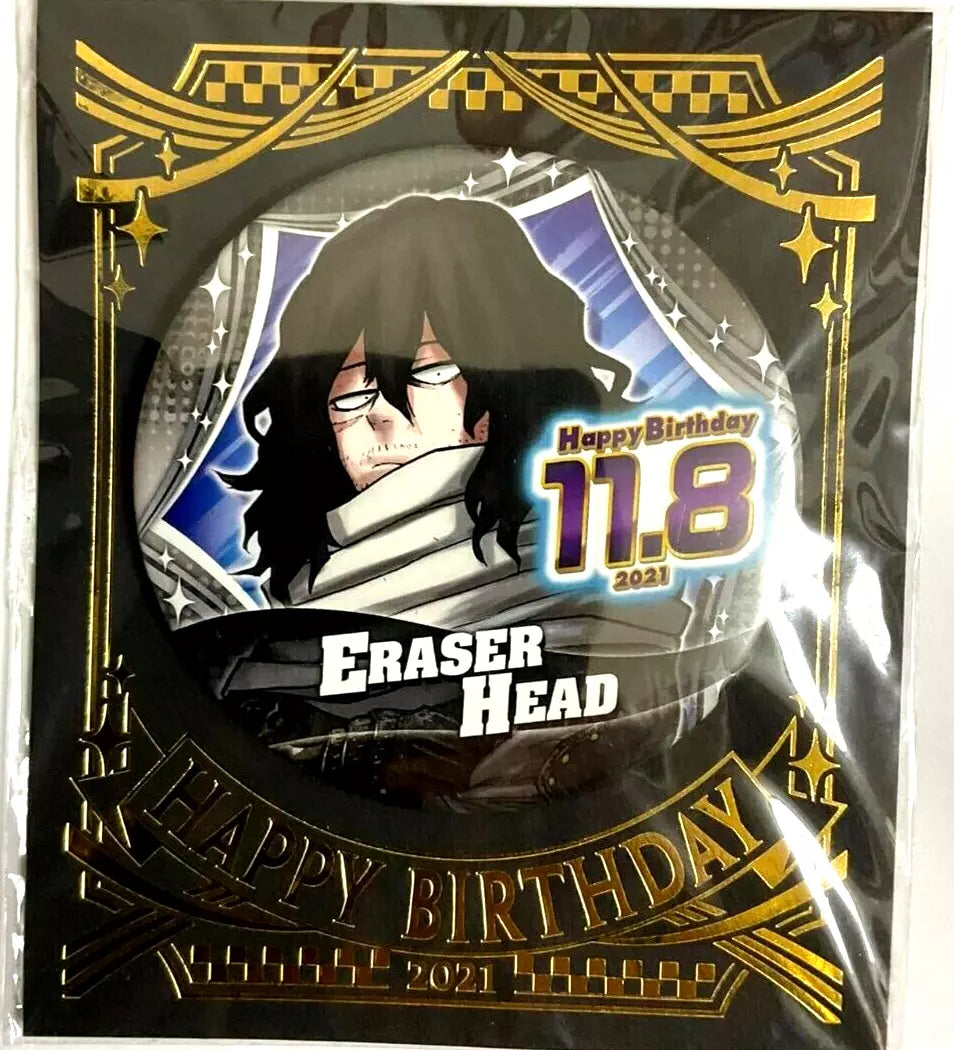 My Hero Academia Bday 2021 Can Badge Button Shota Aizawa Eraser Head