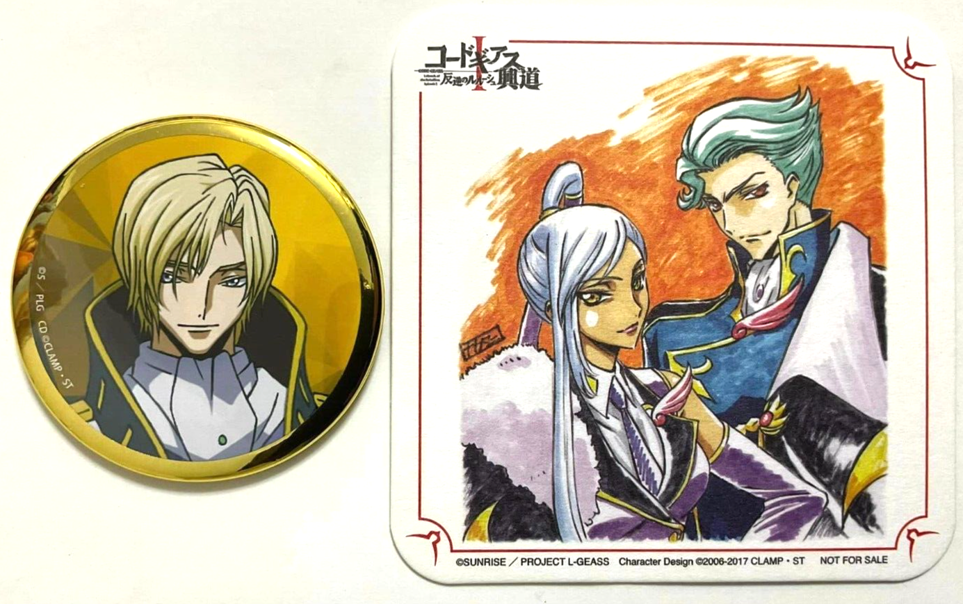 Code Geass Lelouch Rebellion Can Badge Schneizel Coaster Jeremiah Villetta