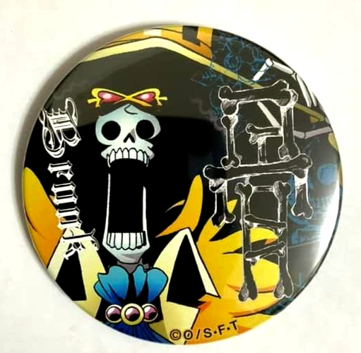 One Piece Yakara BLACK Can Badge Button Brook