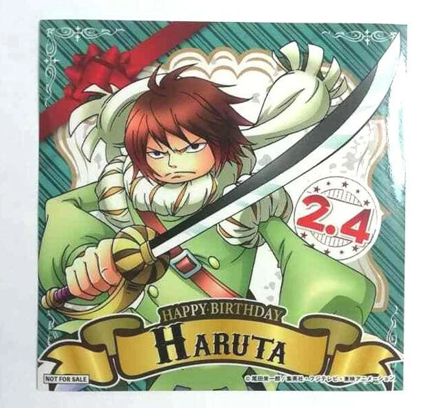 One Piece Birthday Sticker Label Haruta Mugiwara Eiichiro Oda Jump Shop xde