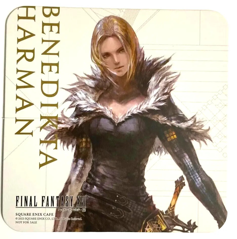 Final Fantasy XVI Square Enix Cafe Original Coaster Benedikta Harman