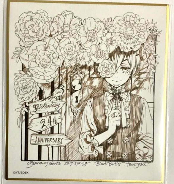 Black Butler G Fantasy Museum Mini Autograph Shikishi 24th Ciel Phantomhive