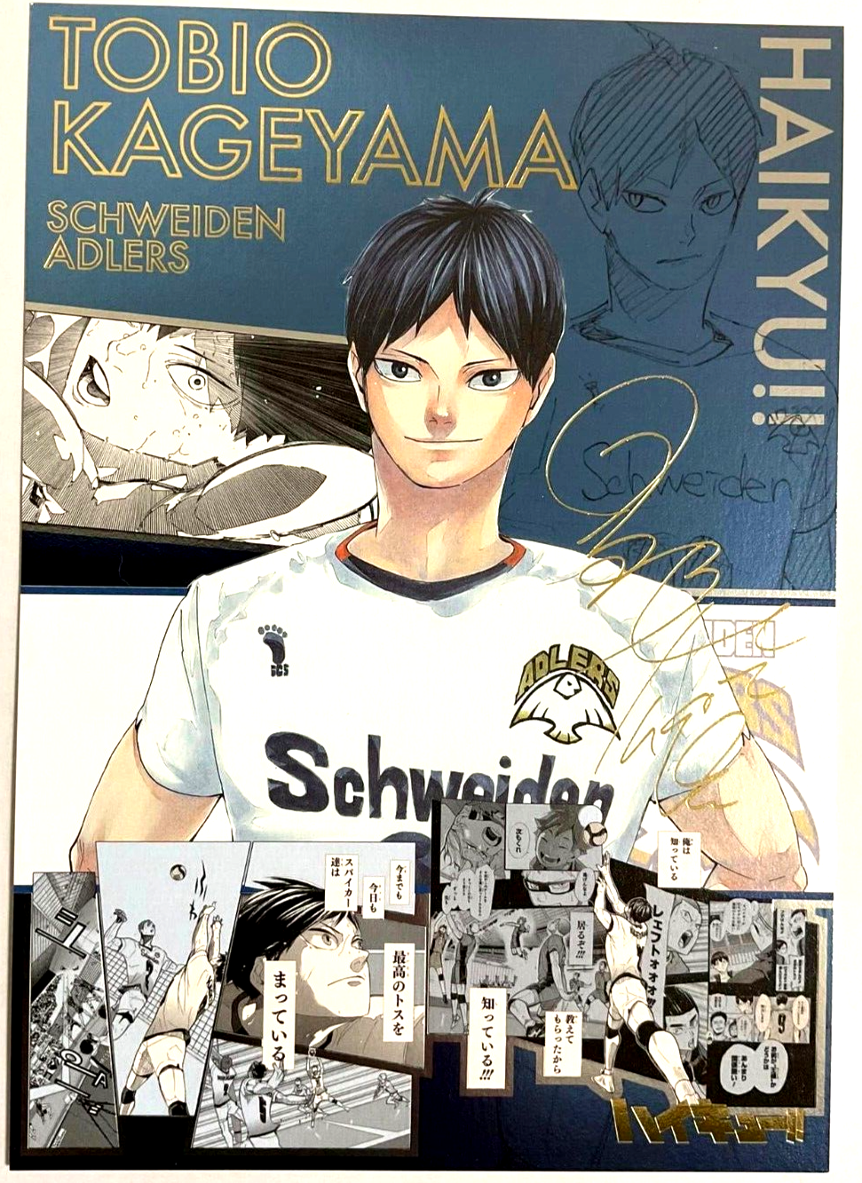 Haikyuu EX Hot Stamping Illustration Paper Card Tobio Kageyama