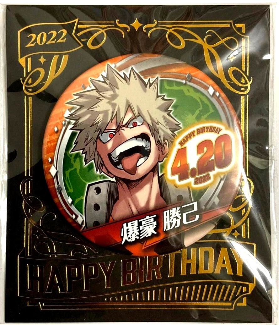 My Hero Academia Bday 2022 Can Badge Button Katsuki Bakugo