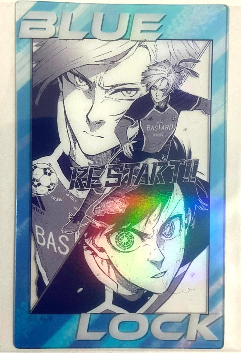 Blue Lock Exhibition Hologram Trading Clear Card Michael Kaiser Isagi 5.5x9cm
