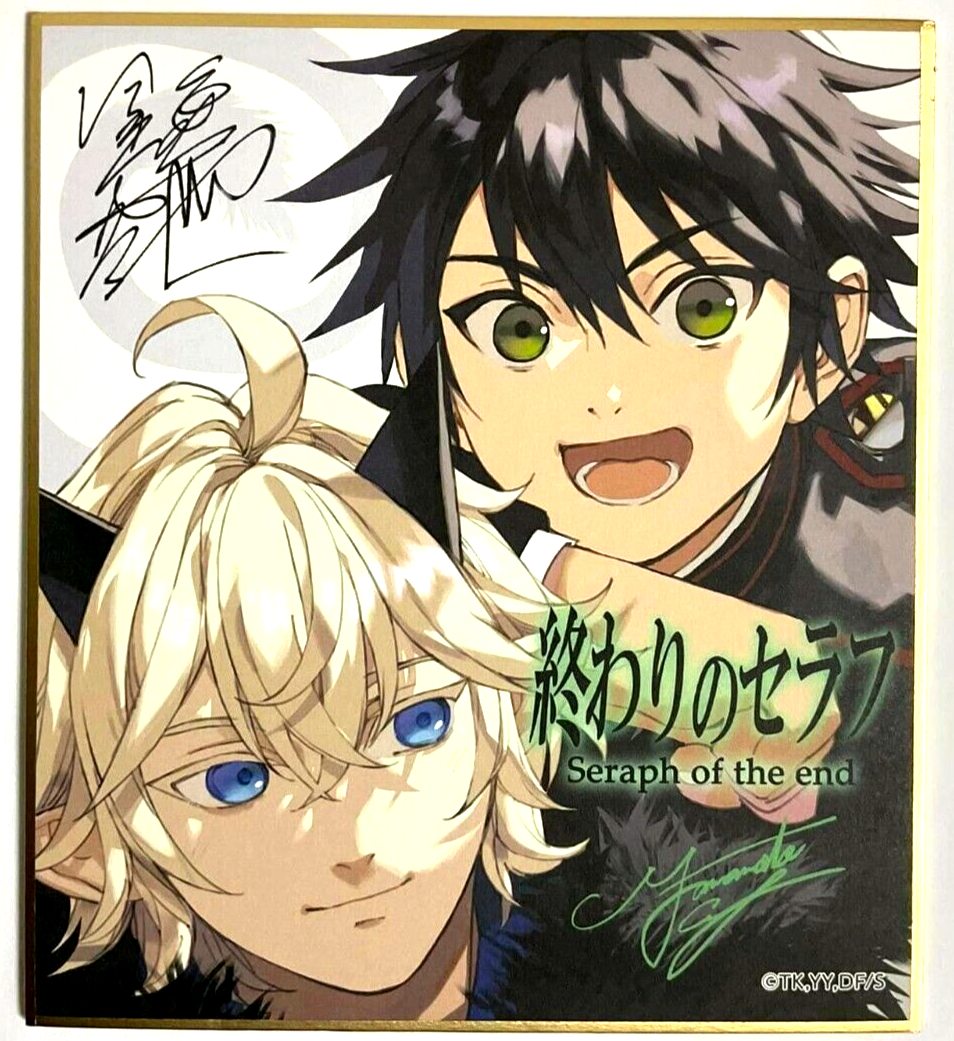 Seraph of the End Jump Festa 2023 Autograph Shikishi Yuichiro Mikaela Hyakuya