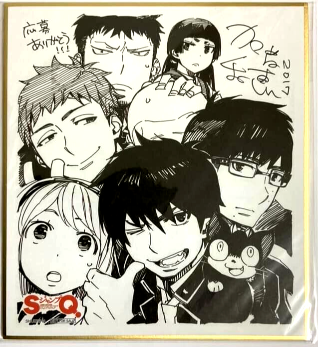 Blue Exorcist Duplicate Autograph Shikishi Rin Yukio Okumura