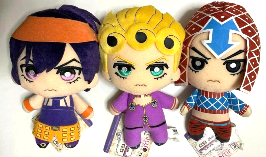 JOJO Golden Wind TOMONUI Plush Doll Giorno Giovanna Guido Mista Narancha