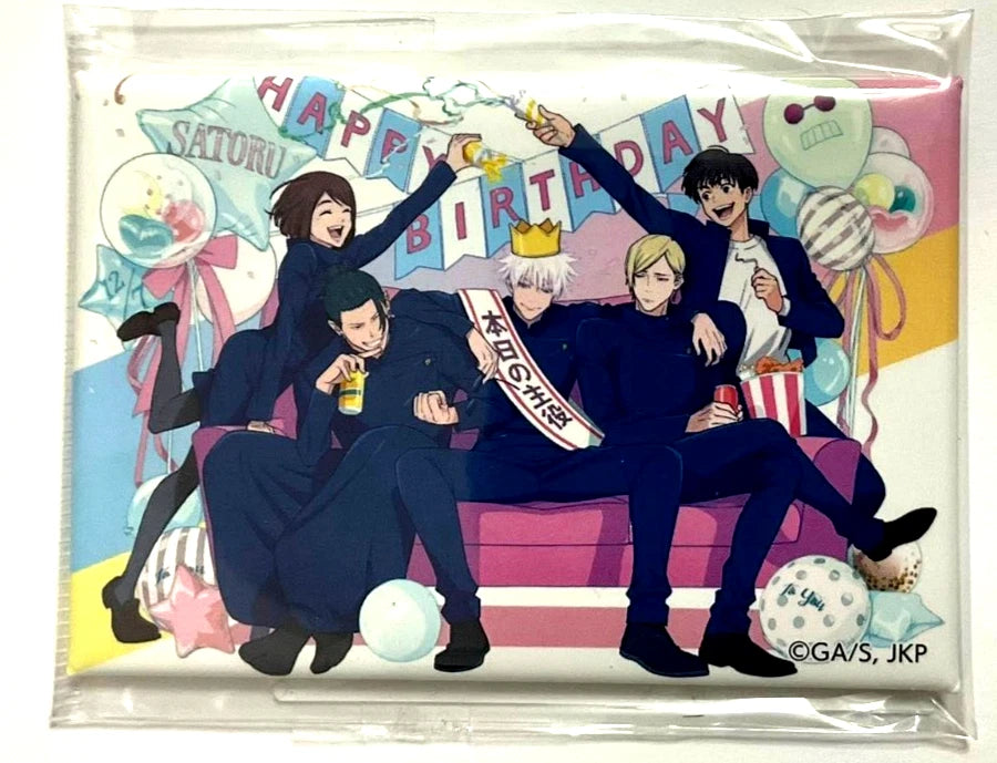 Jujutsu Kaisen MAPPA Bday Square Can Badge Button Satoru Gojo Geto Ieiri Nanami