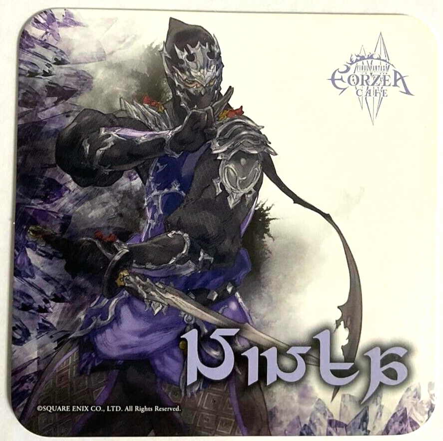 Final Fantasy XIV Job Art Coaster Ninja Eorzea Cafe