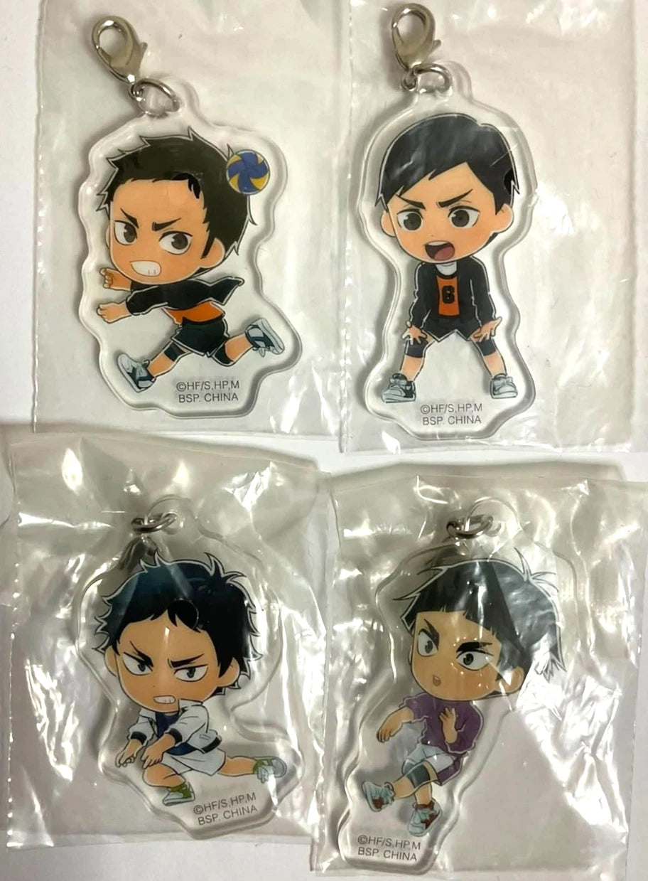 Haikyuu Acrylic Charm Strap x4 Goshiki Sawamura Ennoshita Akaashi xde