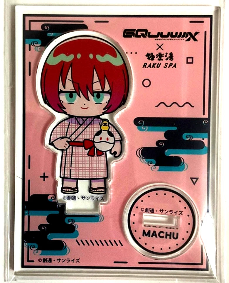 Mobile Suit Gundam GQuuuuuuX x RAKU SPA Acrylic Stand Machu Yuzuriha Amate