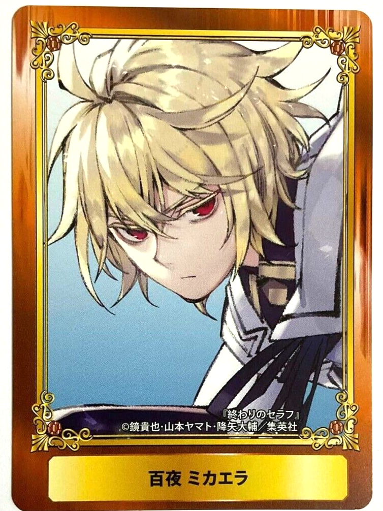Seraph of the End Bonus Mini Card Mikaela Hyakuya Jump Fair 2020