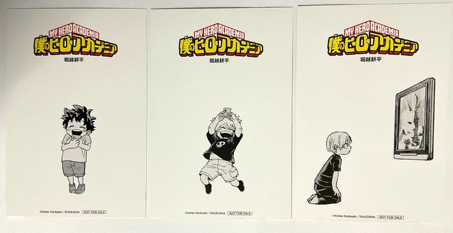 My Hero Academia vol.42 x3 Postcard Izuku Midoriya Katsuki Bakugo Shoto Todoroki