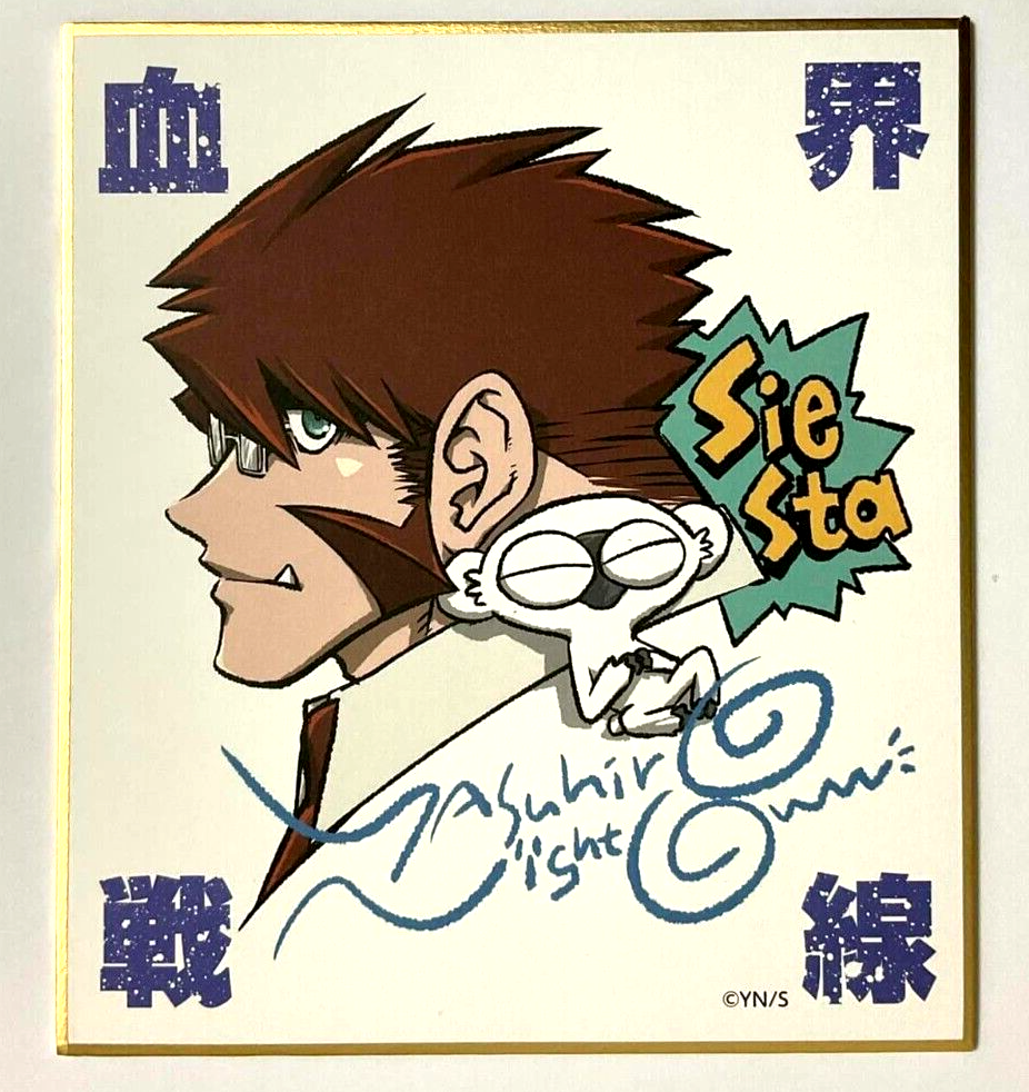 Kekkai Sensen Blood Blockade Battlefront JF Autograph Shikishi Klaus V Reinherz