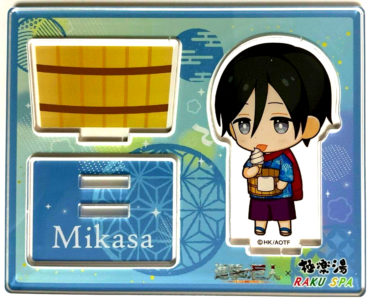 Attack On Titan Raku Spa Mini Acrylic Stand Mikasa Ackerman