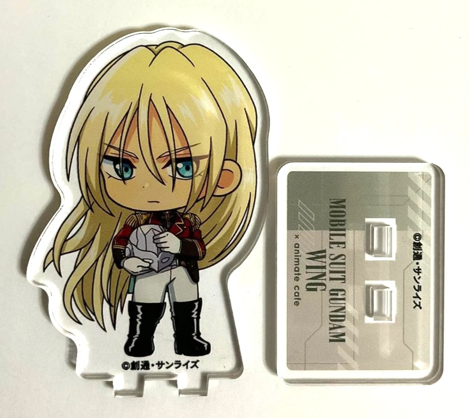 Mobile Suit Gundam W x Animate Cafe Mini Acrylic Stand Zechs Merquise