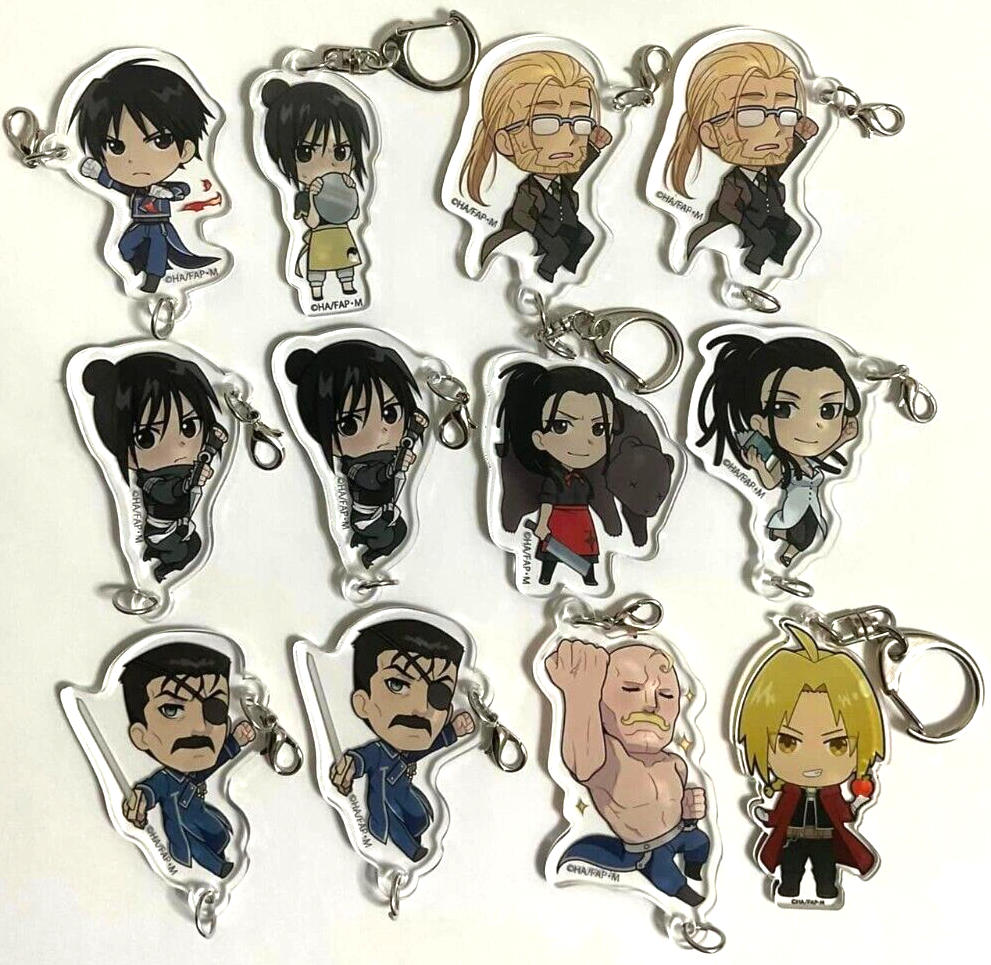 Fullmetal Alchemist Acrylic Keychain Strap Charm Edward Roy Izumi Bradley Alex Ranfan