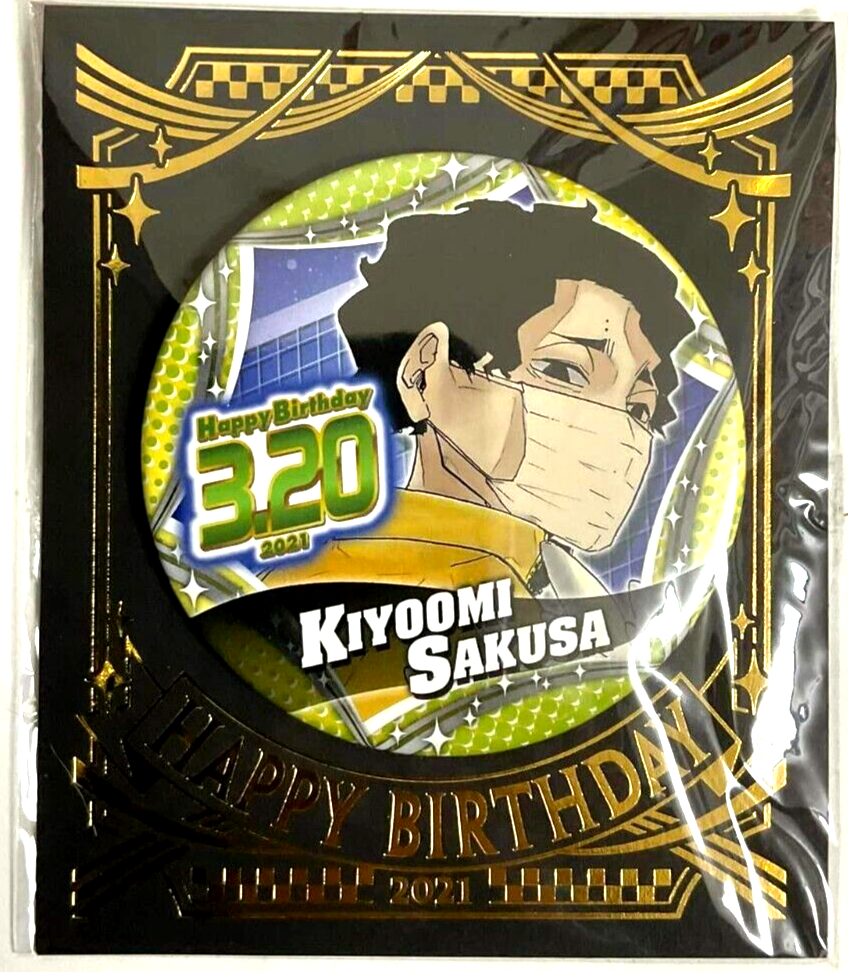 Haikyuu Bday Can Badge Button Kiyoomi Sakusa Itachiyama