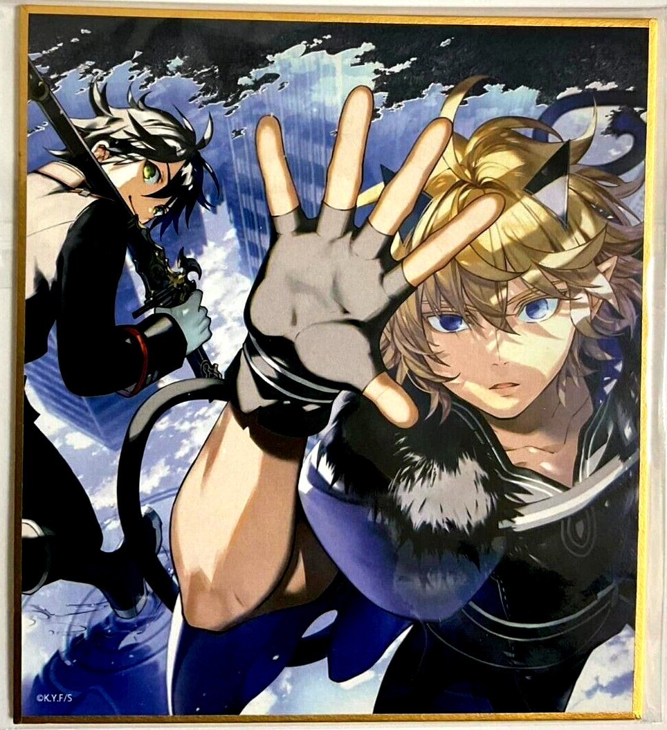 Seraph of the End DMM Scratch Autograph Shikishi Mikaela Yuichiro Hyakuya
