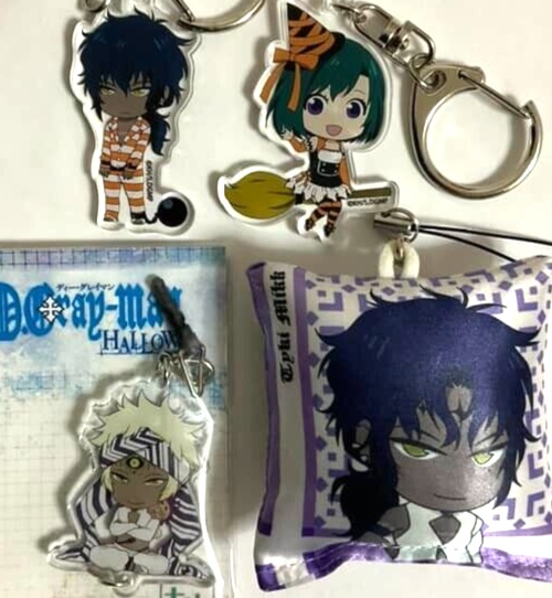 D.gray-man Hallow Acrylic Keychain Strap Cushion x4 Lenalee Lee Tiyk Mikk Wisely