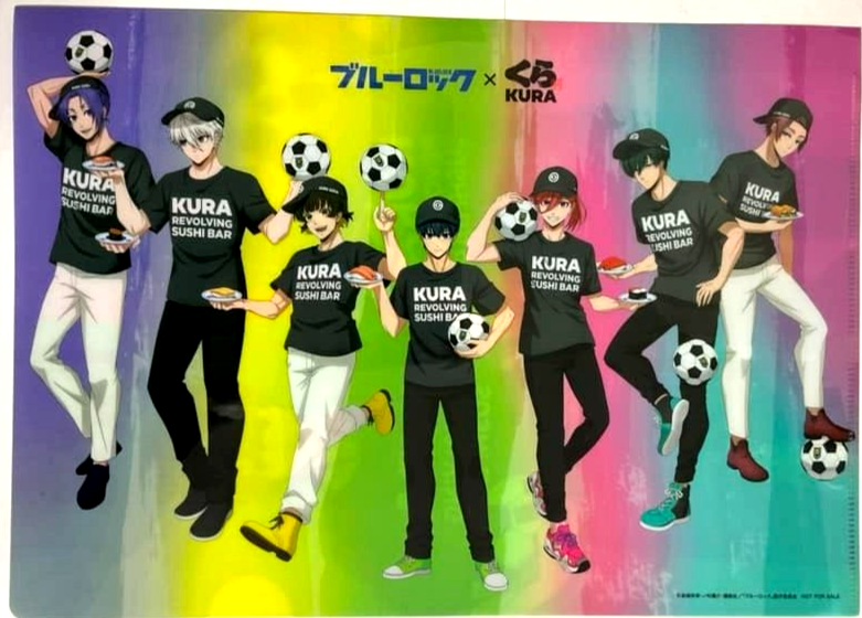 Blue Lock x KURA Clear File Yoichi Isagi Hyoma Chigiri Rin Sae Bachira Nagi