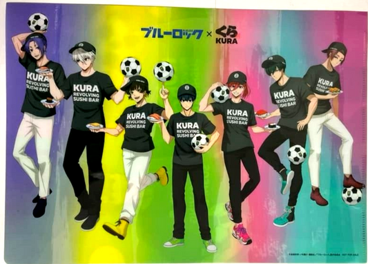 Blue Lock x KURA Clear File Yoichi Isagi Hyoma Chigiri Rin Sae Bachira Nagi