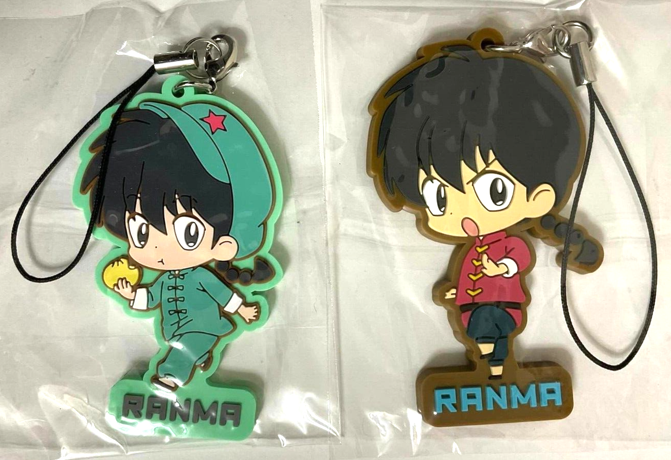 Ranma 1/2 Rubber Strap Charm x2 Ranma Saotome