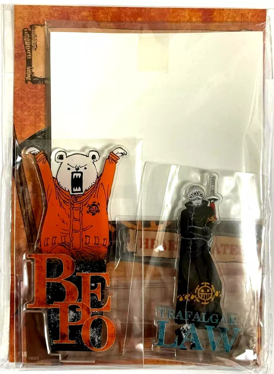 One Piece Pirates Flag Banner Acrylic Stand Trafalgar Law Bepo