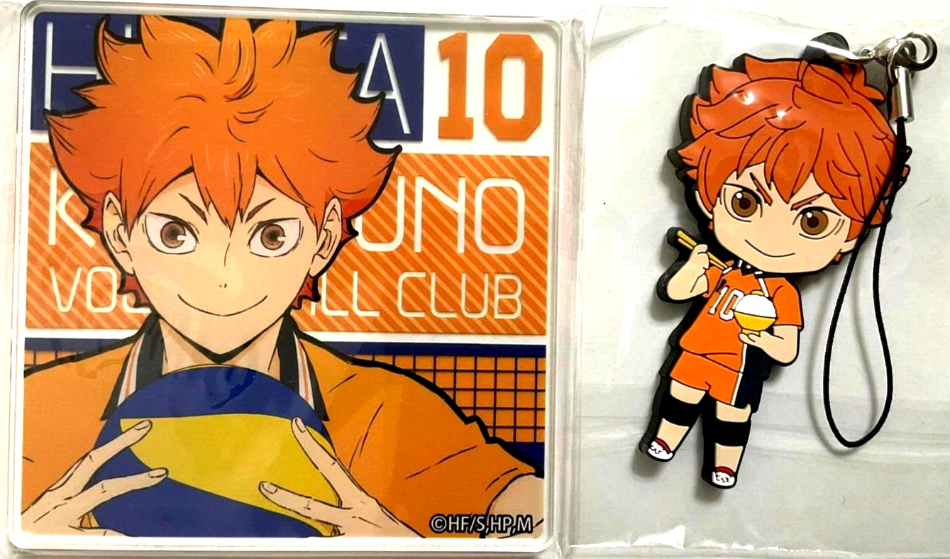 Haikyuu Acrylic Coaster Rubber Strap Charm Shoyo Hinata