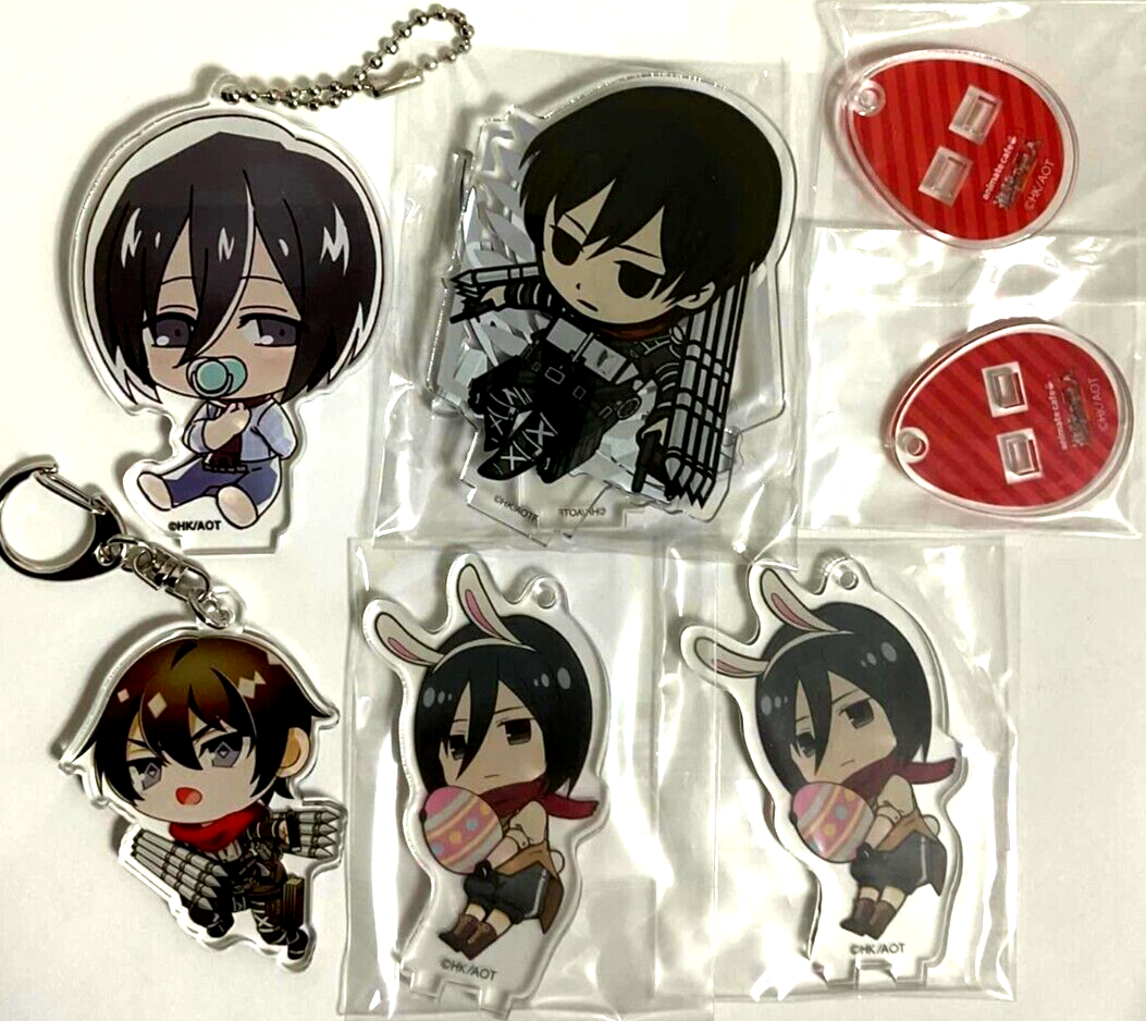 Attack On Titan Animate Charadri Acrylic Stand Keychain Mikasa Ackerman